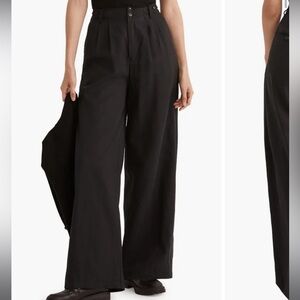 Madewell Harlow Wide Leg Pant in Black sz 0P